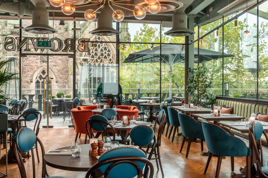 Mezzanine at Browns Brasserie & Bar Birmingham in Digbeth, Birmingham