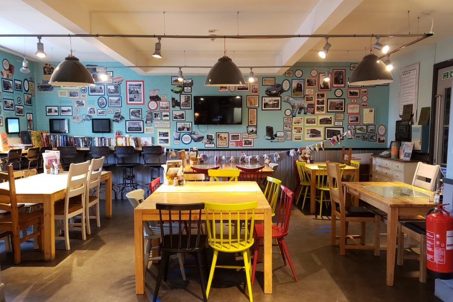 Garden and the Cafe at The Rotunda in Kirkdale, Liverpool