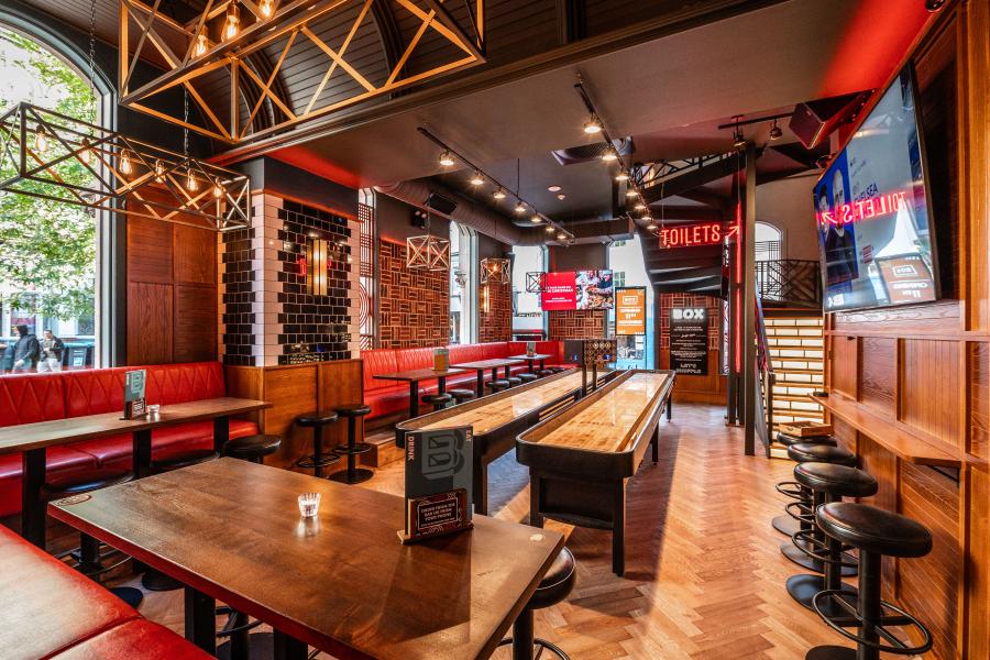 Shuffleboard at Box Nottingham in Nottingham City Centre